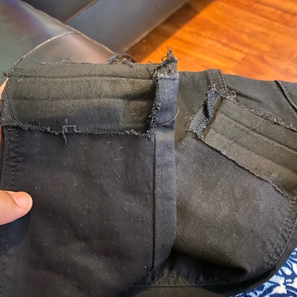 TOPSHOP “JONI” U.S. size 25Wx 30L Super High Waisted Skinny Black Jean - Picture 3 of 4